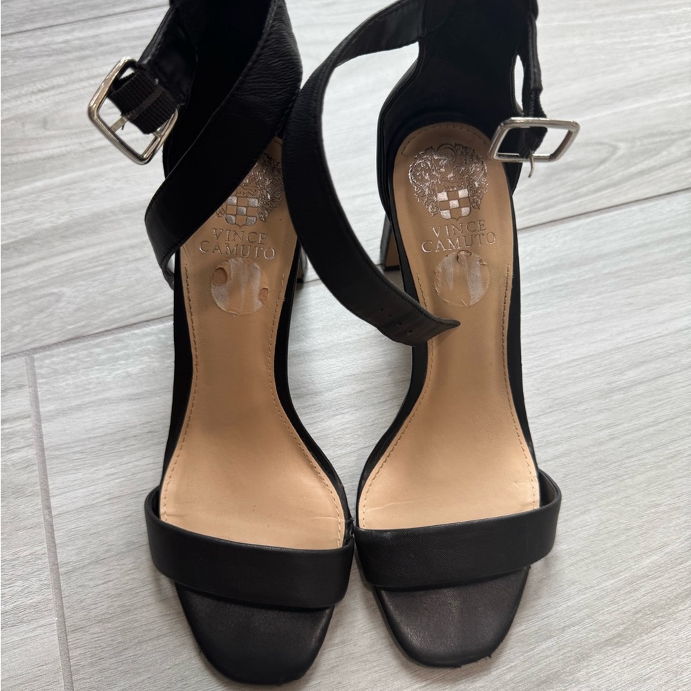 Vince Camuto Black Strappy Heels